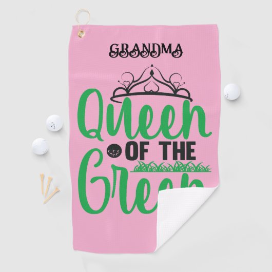 Serviette De Golf Reine du Vert Pesonalisée (En situation)