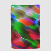 Serviette De Golf relief et profondeur vert foncé et rouge (Devant)