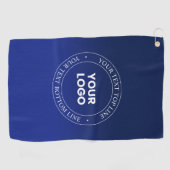 Serviette De Golf Remplacement et texte faciles du logo | Dégradé bl (Horizontal)