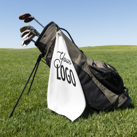 Serviette De Golf Remplacement facile du logo | BLANCHE (Vert)