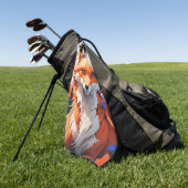 Serviette De Golf Renard à fleurs (Vert)