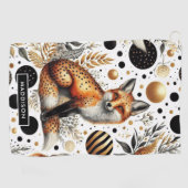 Serviette De Golf Renard mignon et points sans couture (Horizontal)