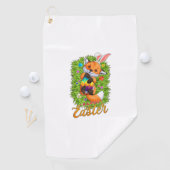Serviette De Golf Renard Mignon Lapin Oreilles Joyeuses Pâques Renar (En situation)