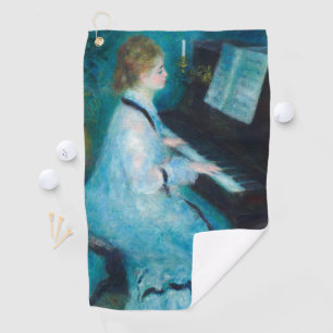 Serviette De Golf Renoir femme à l'impressionniste Vintage de piano