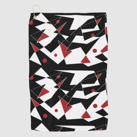 Serviette De Golf Repérer les balles rouges (Devant)