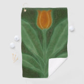 Serviette De Golf Repro Yellow Green Tulip Art Nouveau (En situation)