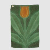 Serviette De Golf Repro Yellow Green Tulip Art Nouveau (Devant)