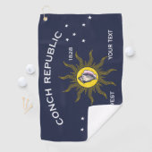 Serviette De Golf République Key West de conque votre texte (En situation)