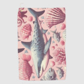 Serviette De Golf Requin vintage sans joint (Devant)