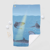 Serviette De Golf Requins (En situation)
