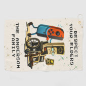 Serviette De Golf Respect Your Elders Gaming Control Retro Funny (Horizontal)