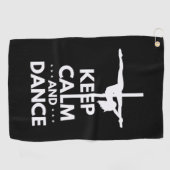 Serviette De Golf Restez Calme Et Dansez (Horizontal)