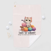 Serviette De Golf Retour À L'École ? Donne-moi juste Yarn (En situation)