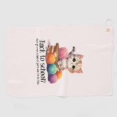 Serviette De Golf Retour À L'École ? Donne-moi juste Yarn (Horizontal)