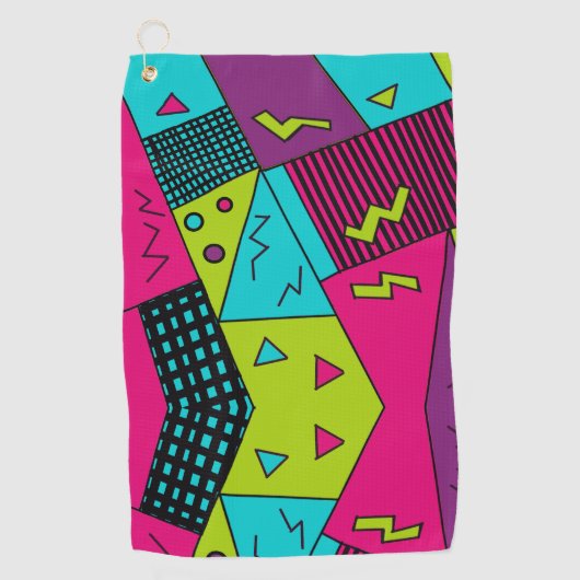 Serviette De Golf Retour aux coussins rétro des années 90 (Devant)