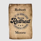 Serviette De Golf Retraite (Devant)