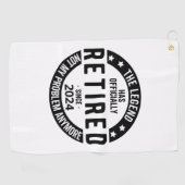 Serviette De Golf Retraité 2024 Pas Mon Problème Plus, Drôle (Horizontal)