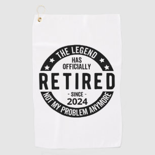 Serviette De Golf Retraité 2024 Pas Mon Problème Plus, Drôle