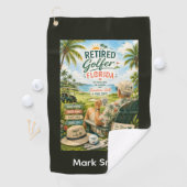 Serviette De Golf Retraite de golf en Floride thématisée (En situation)