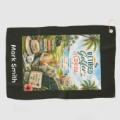 Serviette De Golf Retraite de golf en Floride thématisée (Horizontal)