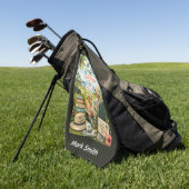 Serviette De Golf Retraite de golf en Floride thématisée (Vert)