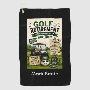 Serviette De Golf RETRAITE DE GOLF pour golfeur sur gazon vert
