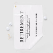 Serviette De Golf Retraite personnalisée du Cool (En situation)