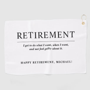 Serviette De Golf Retraite personnalisée du Cool