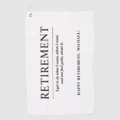 Serviette De Golf Retraite personnalisée du Cool (Devant)