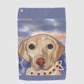 Serviette De Golf Retriever du Labrador (Devant)