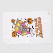 Serviette De Golf Retro Creepin dans Halloween d'automne (Horizontal)