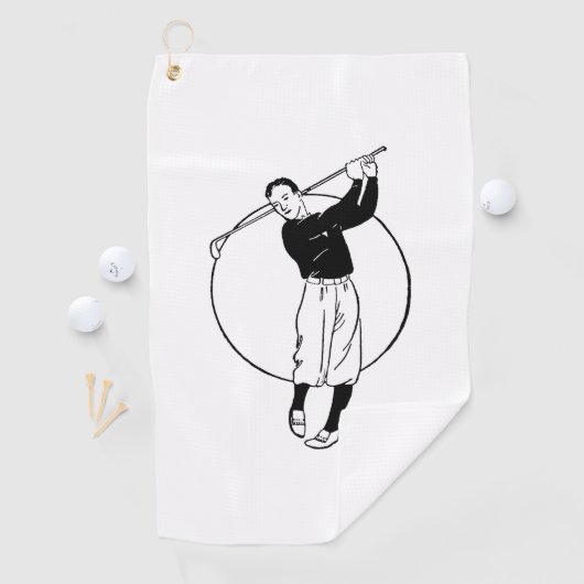 Serviette De Golf Retro Golfer (En situation)