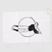 Serviette De Golf Retro Golfer (Horizontal)