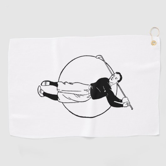 Serviette De Golf Retro Golfer (Horizontal)