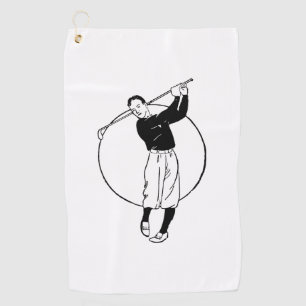 Serviette De Golf Retro Golfer