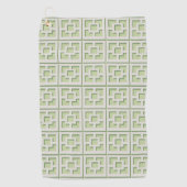 Serviette de golf Retro Green Trellis (Devant)