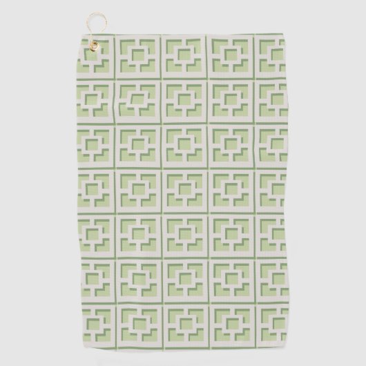 Serviette de golf Retro Green Trellis (Devant)