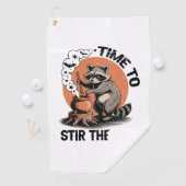 Serviette De Golf Retro Halloween Feral Time to Stir Pot (En situation)