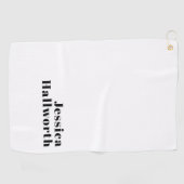 Serviette De Golf Rétro Moderne Nom minimum ou Modèle d'entreprise (Horizontal)