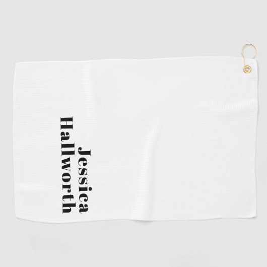 Serviette De Golf Rétro Moderne Nom minimum ou Modèle d'entreprise (Horizontal)