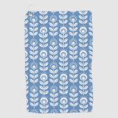 Serviette De Golf Rétro motif bleu scandinave (Devant)
