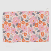 Serviette De Golf Rétro motif floral mignon (Horizontal)