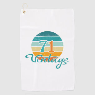 Serviette De Golf Retro Sunset 71 Vintage en détresse