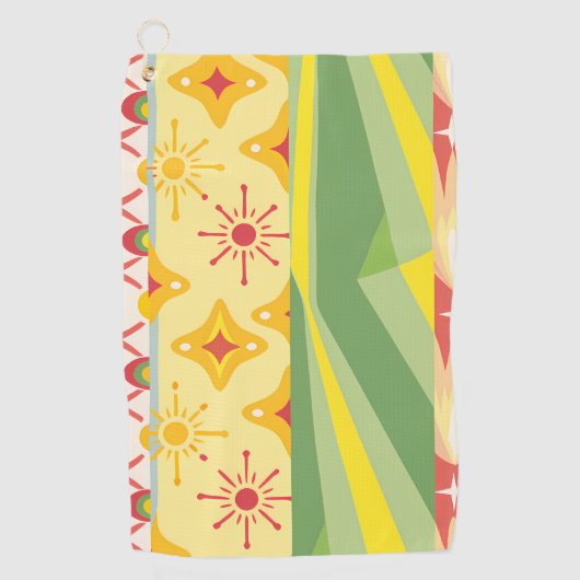 Serviette De Golf Retro Sunshine Patterns – Bold Colorful  (Devant)