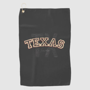 Serviette De Golf Retro Texas Vintage Lone Star Etat USA