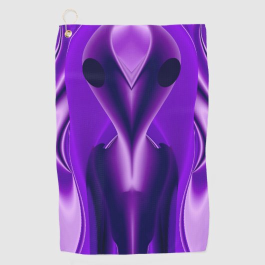 Serviette De Golf Rêves arc-en-ciel violet 3D, Alien (Devant)