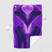 Serviette De Golf Rêves arc-en-ciel violet 3D, Alien (En situation)