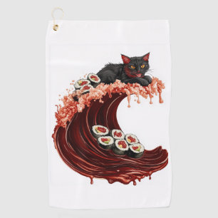 Serviette De Golf Rêves de chat Sushi  Nourriture japonaise fantaisi