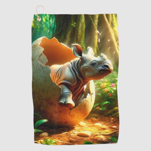 Serviette De Golf Rhino d'incubation (Devant)