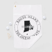 Serviette De Golf Rhode Island Golf Towel State Personnalisé (En situation)